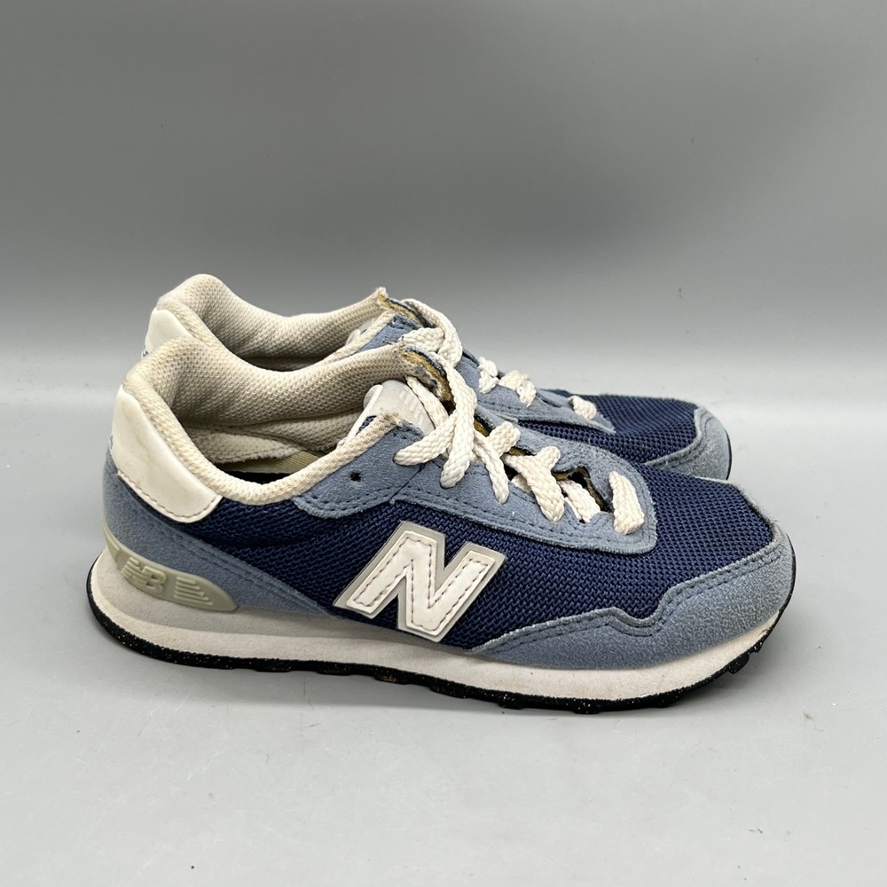 New Balance Shoes Boys 11 Blue Suede Mesh 515 Low Top Classic Athletic Sneakers